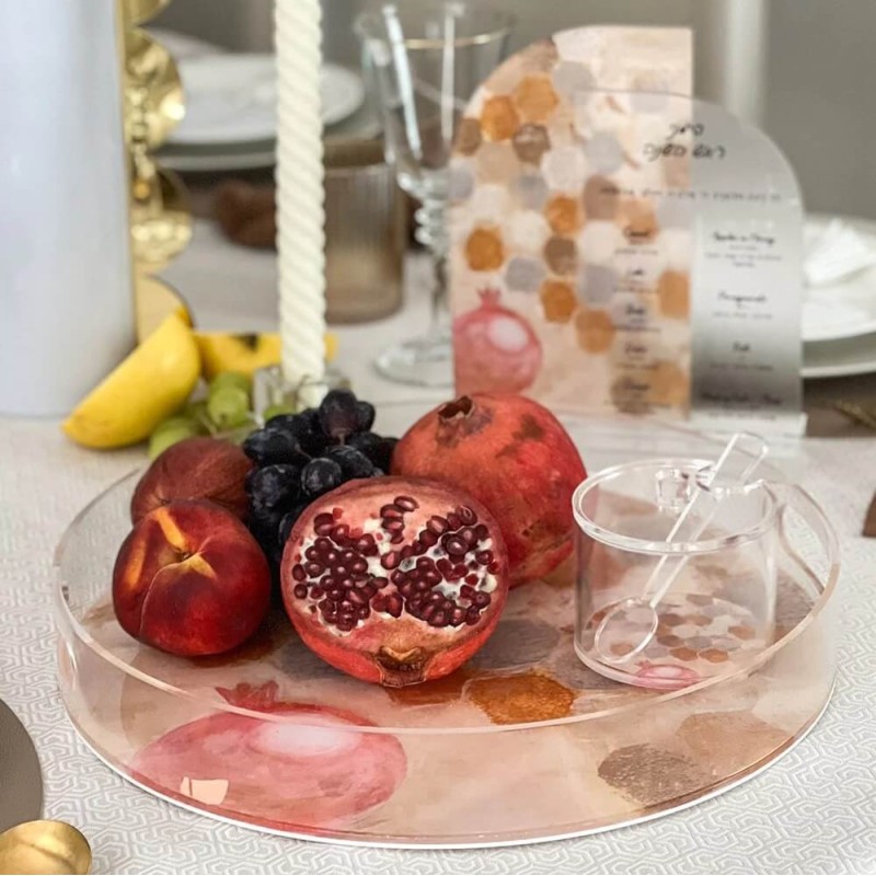 Lucite Painted Tray | Home Goods | Judaica