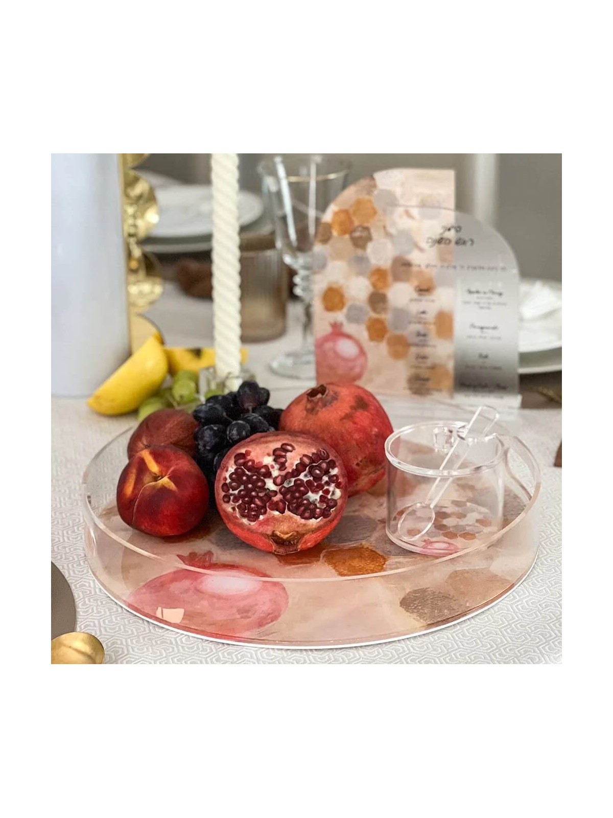 Lucite Painted Tray | Home Goods | Judaica