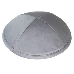 Grey Deluxe Satin Kippah | Kippahs | Judaica