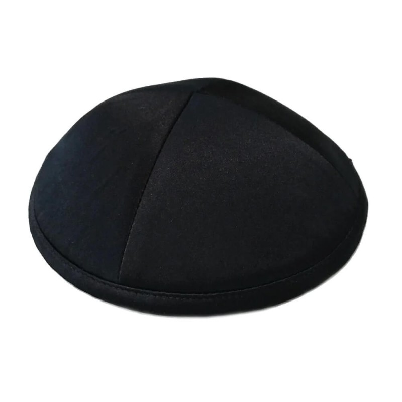 Black Deluxe Satin Kippah | Kippahs | Judaica