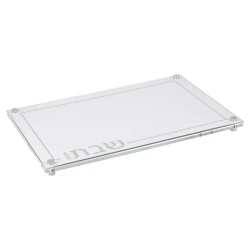 Embroidered Leatherette Lucite and Glass Top Chall | Home Goods | Juda