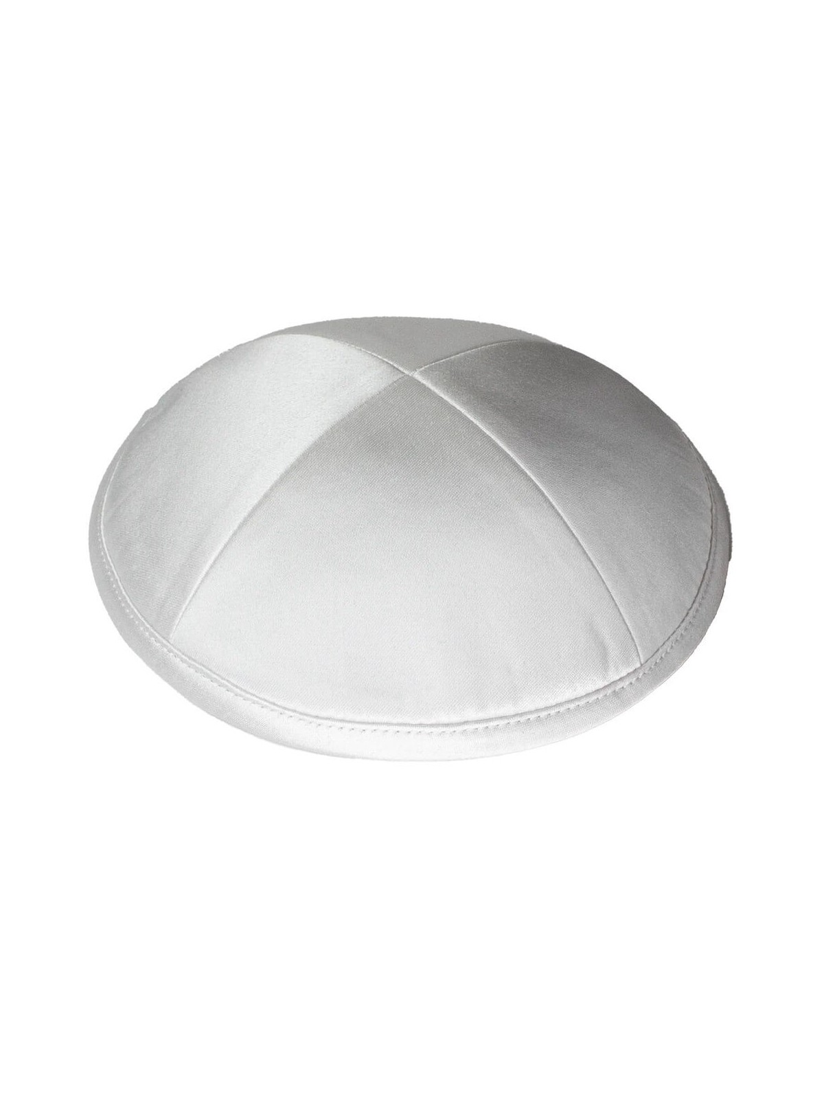 Ivory White Deluxe Satin Kippah | Kippahs | Judaica