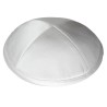 Ivory White Deluxe Satin Kippah | Kippahs | Judaica