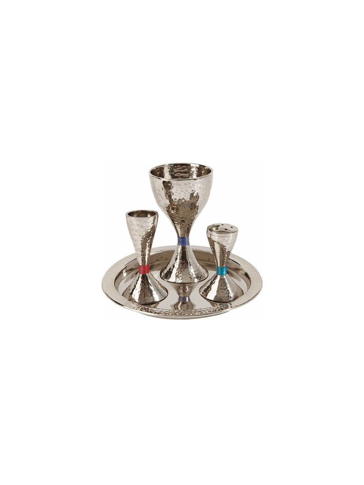 Silver Hammered Nickel Havdalah Set | Havdalah Sets & Spice Boxes | Ju