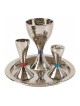Silver Hammered Nickel Havdalah Set | Havdalah Sets & Spice Boxes | Ju