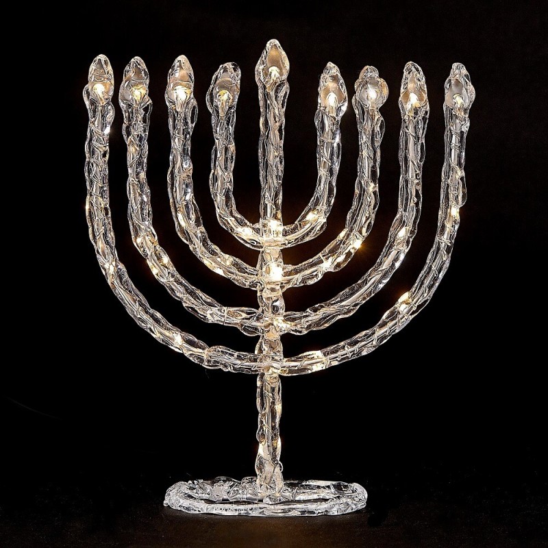 LED Twinkling Menorah Decoration | Hanukkah | Judaica