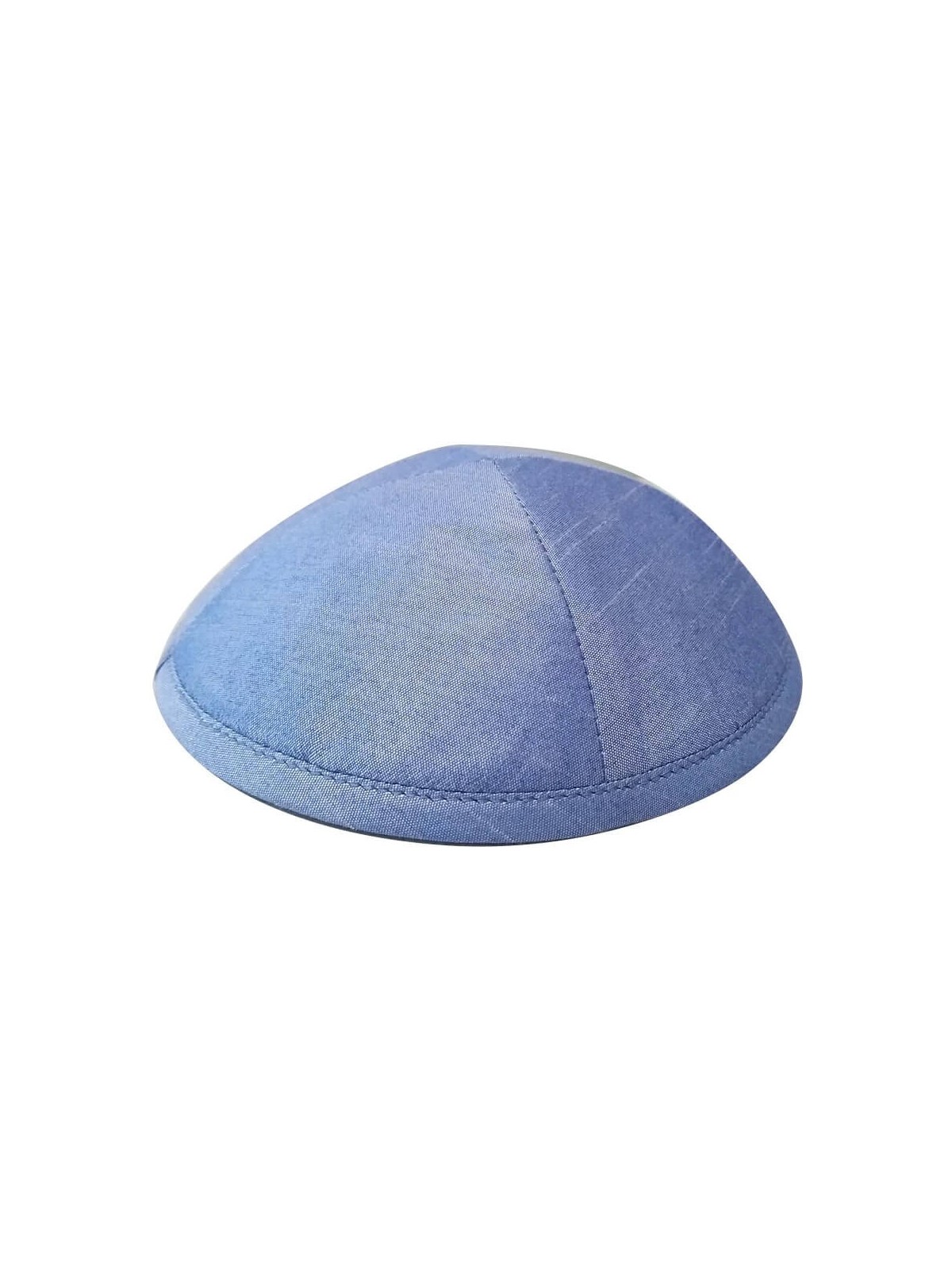 Light Blue Raw Silk Kippah | Kippahs | Judaica