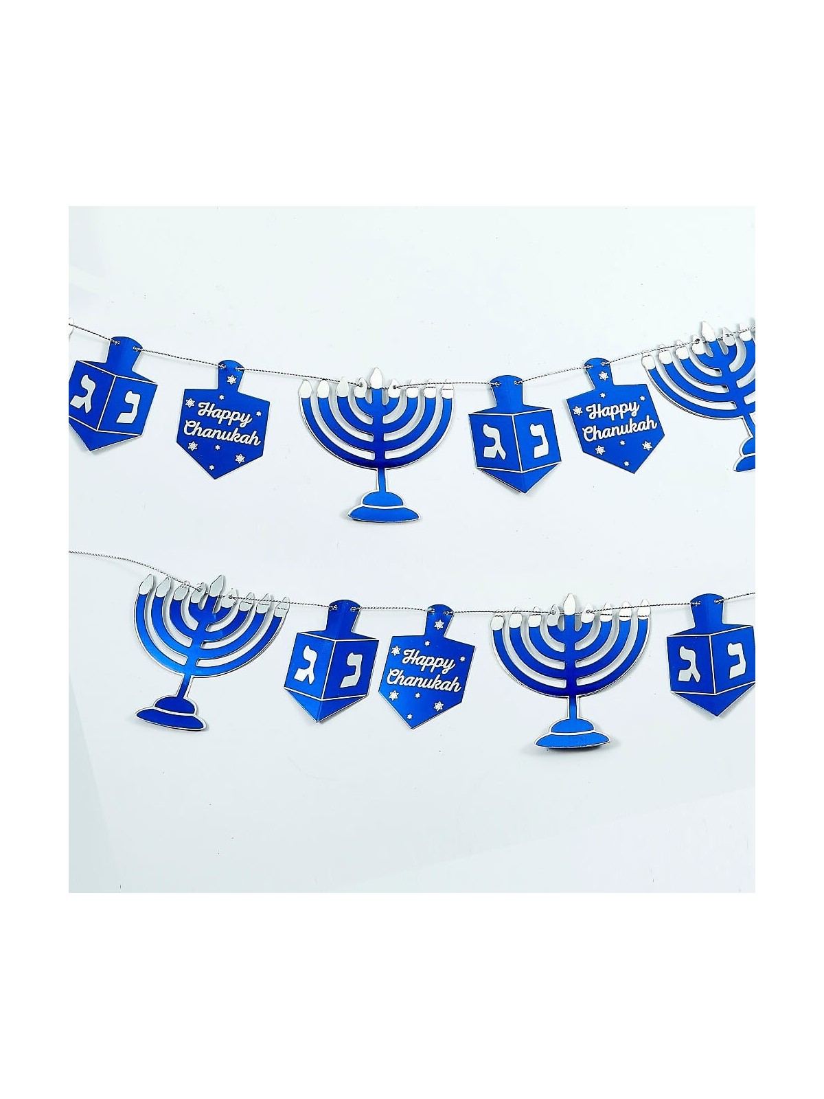 Chanukah Blue/Silver Foil Garland | Hanukkah | Judaica