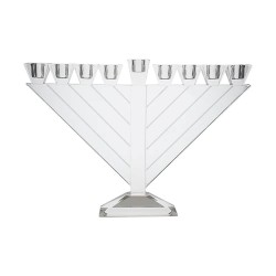 Triangular Crystal Menorah | Hanukkah | Judaica