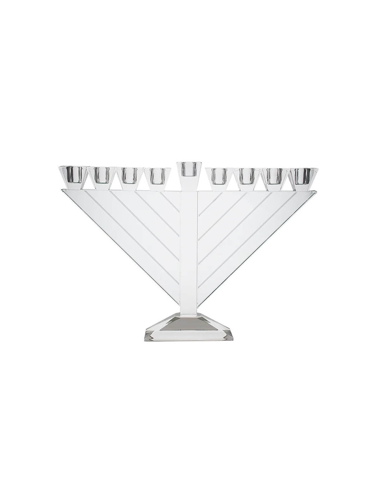 Triangular Crystal Menorah | Hanukkah | Judaica