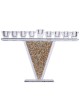 Crystal Menorah with Gold and Silver Inner Stones | Hanukkah | Judaica