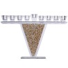 Crystal Menorah with Gold and Silver Inner Stones | Hanukkah | Judaica