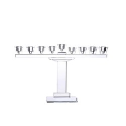 Crystal Menorah On Stand | Hanukkah | Judaica