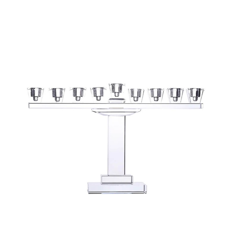 Crystal Menorah On Stand | Hanukkah | Judaica