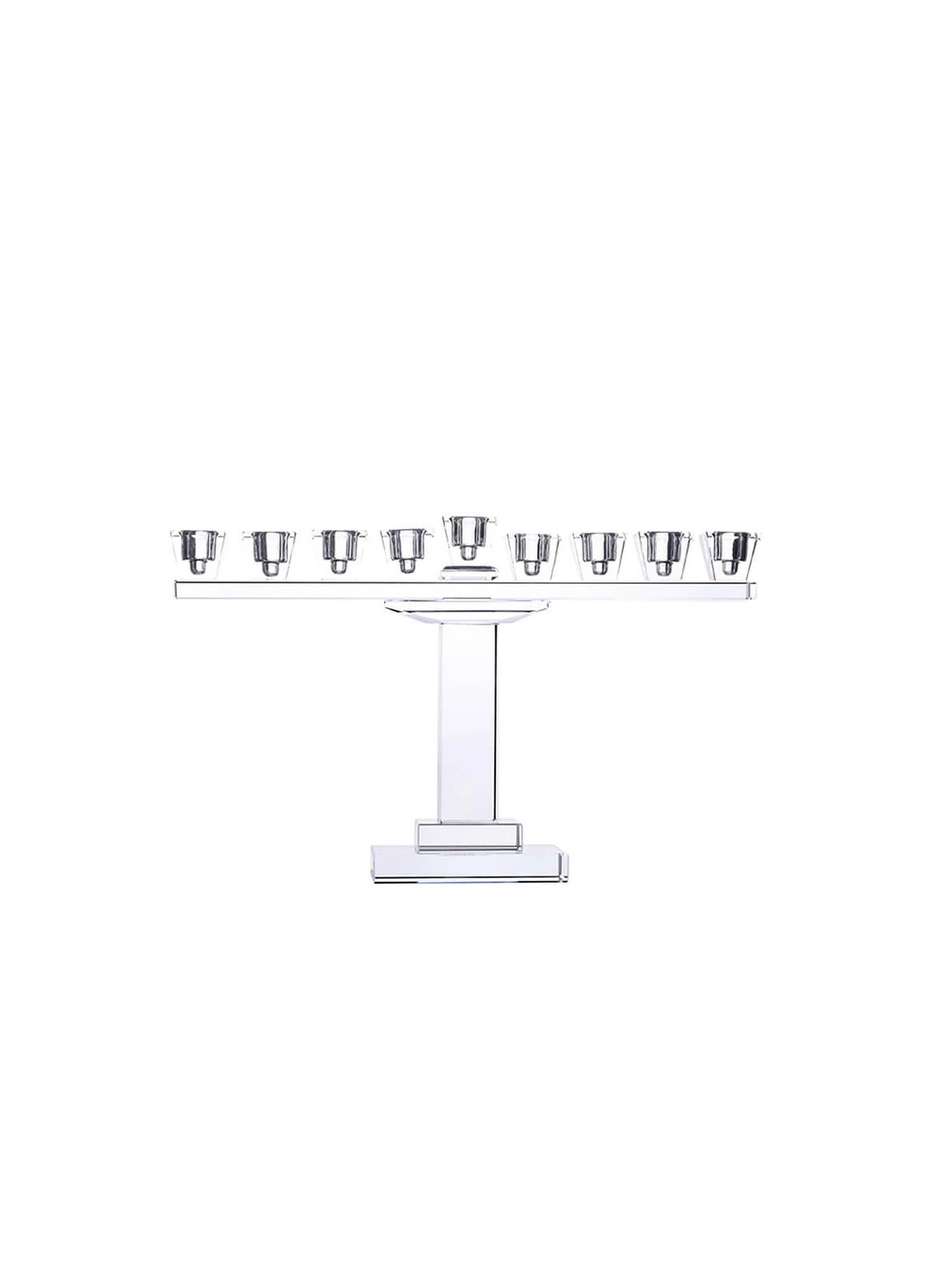 Crystal Menorah On Stand | Hanukkah | Judaica