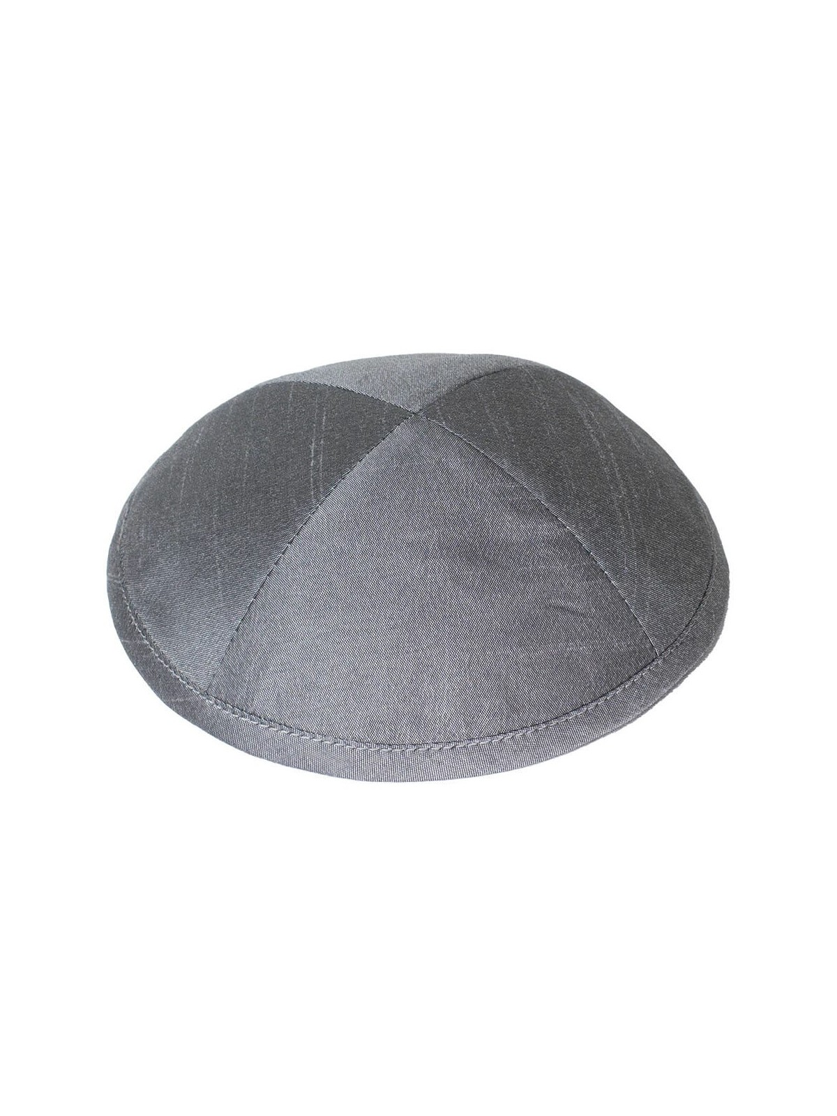 Dark Gray Raw Silk Kippah | Kippahs | Judaica