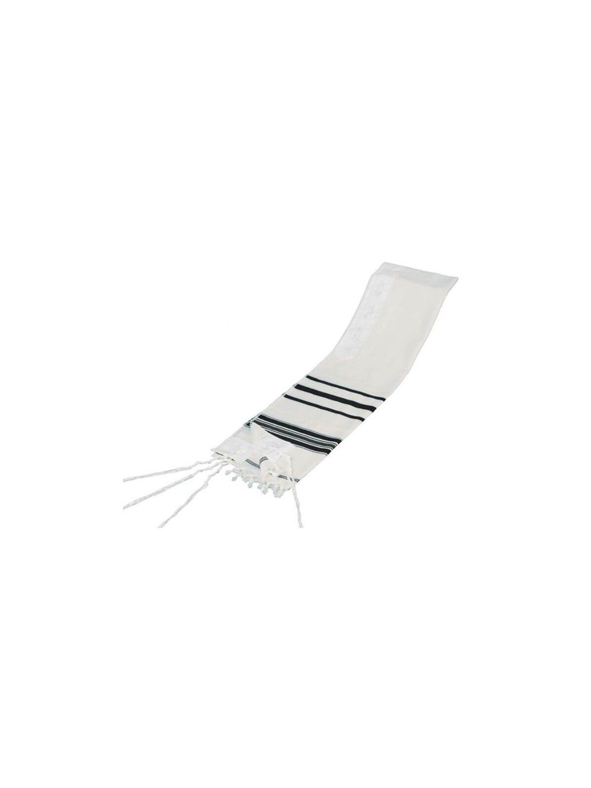 Traditional Black Stripe Wool Tallit with Avodat Y | Tallit/Tallis | J