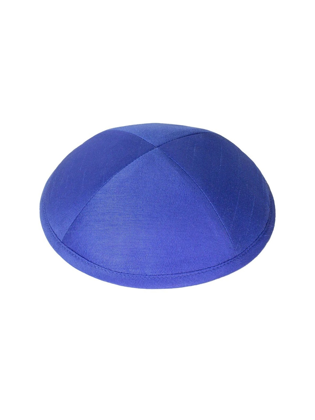 Royal Blue Raw Silk Kippah | Kippahs | Judaica