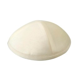 Ivory Raw Silk Kippah | Kippahs | Judaica