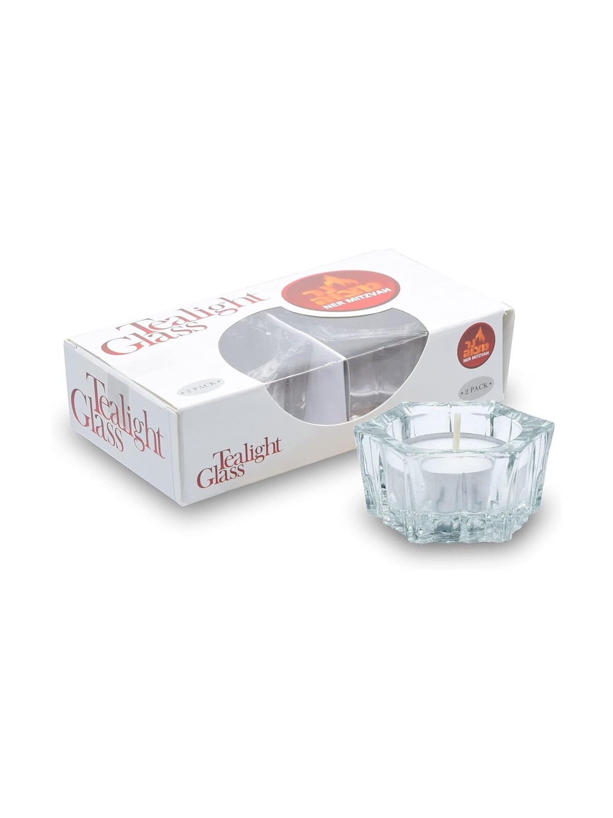 Tealight Holder with 2 Tealights | Candle Holders | Judaica