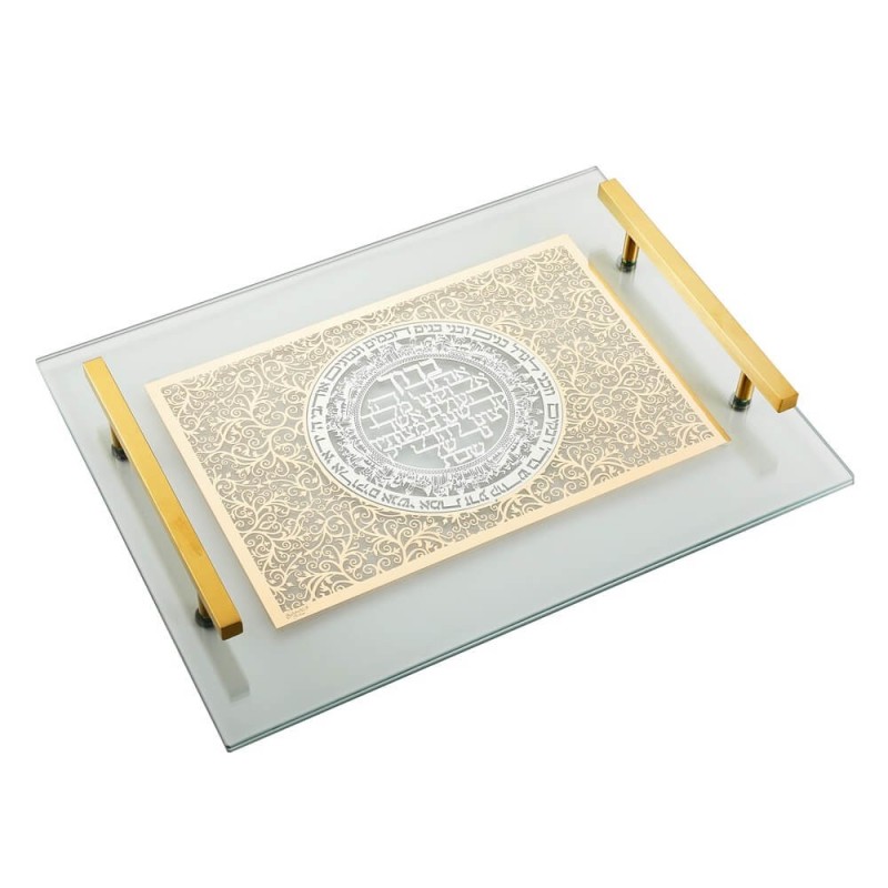 Candle Holder Tray With Gold And Silver Metal Plat | Candle Holders |