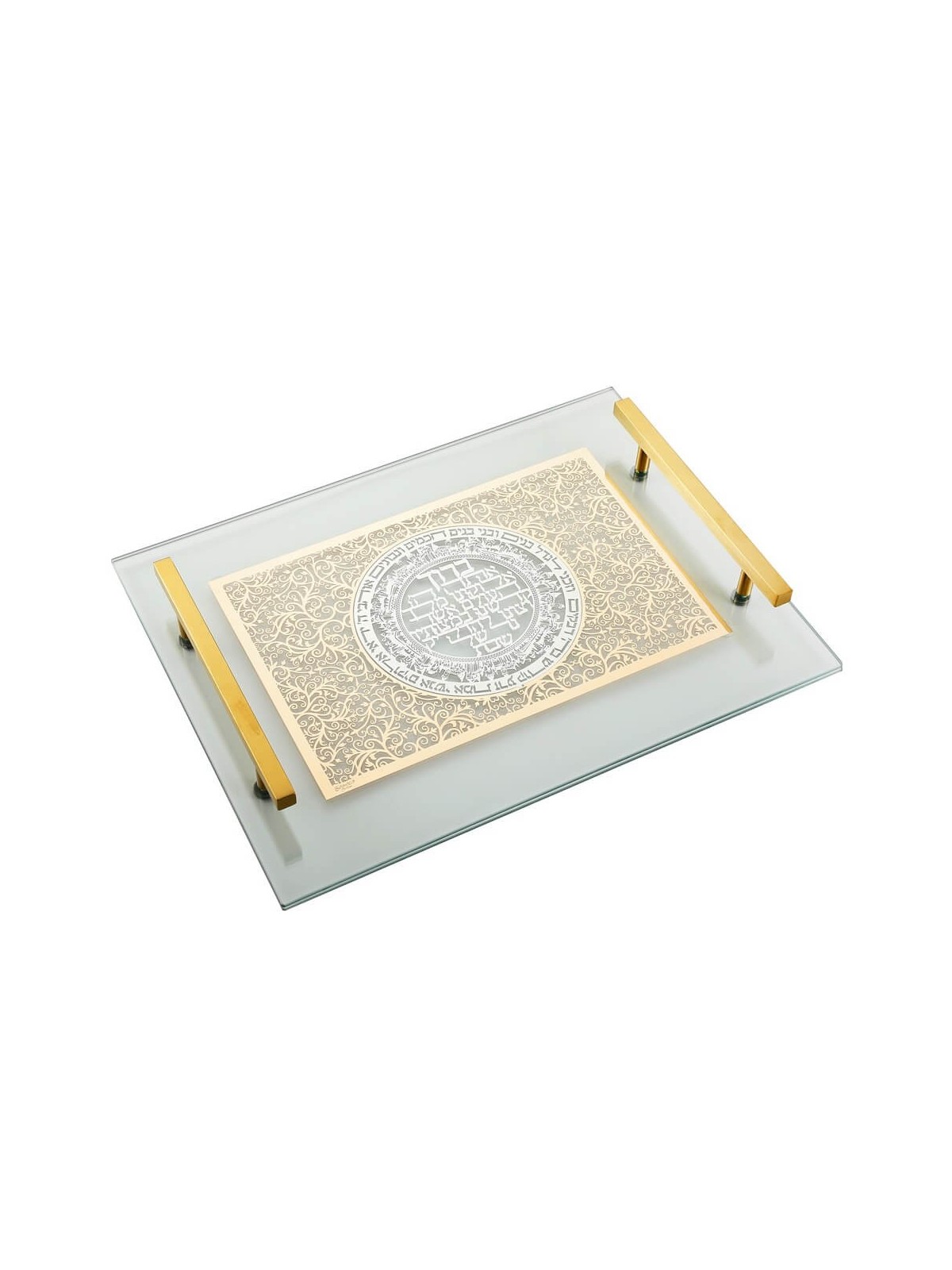 Candle Holder Tray With Gold And Silver Metal Plat | Candle Holders |