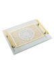 Candle Holder Tray With Gold And Silver Metal Plat | Candle Holders |