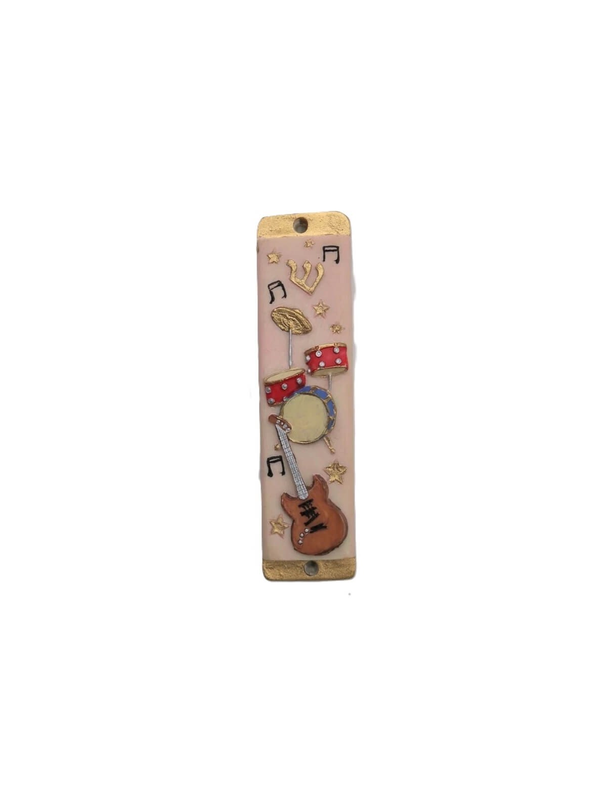 Guitar/ Drum Set Mezuzah Case | Mezuzahs | Judaica