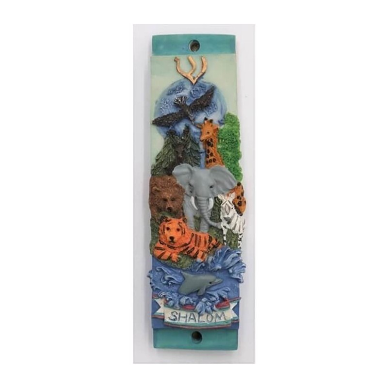 Wild Animals Mezuzah Case | Mezuzahs | Judaica