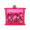 Pink Flower Design Acrylic Tzedakah Box | Tzedakah Boxes | Judaica
