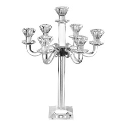 Crystal Candelabra Broken Glass 7 Branch 19"H | Candle Holders | Judai