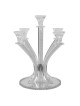Candelabra 5 Light Silver Stones 14" | Candle Holders | Judaica