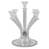 Candelabra 5 Light Silver Stones 14" | Candle Holders | Judaica