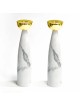 Grey Marble Candlesticks with Gold Holders | Candle Holders | Judaica