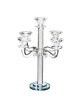 Crystal Candelabra Silver Stones 5 Branches 13.5"H | Candle Holders |