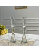 Tall Elegant Crystal Candlesticks | Candle Holders | Judaica