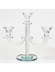 Crystal Candelabra 3 Branch White Filling 10" | Candle Holders | Judai