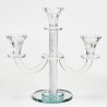Crystal Candelabra 3 Branch White Filling 10" | Candle Holders | Judai