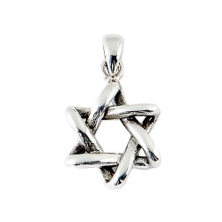 Sterling Silver Star of David Pendant - 3/4" H | Jewelry | Judaica