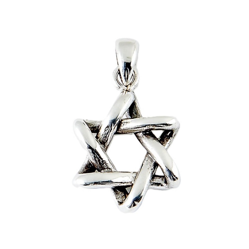 Sterling Silver Star of David Pendant - 3/4" H | Jewelry | Judaica