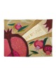 Large Pomegranate Raw Silk Appliqued Challah Cover | Challah Covers |