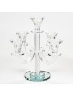 Crystal Candelabra 5 Branch White Filling 10" | Candle Holders | Judai