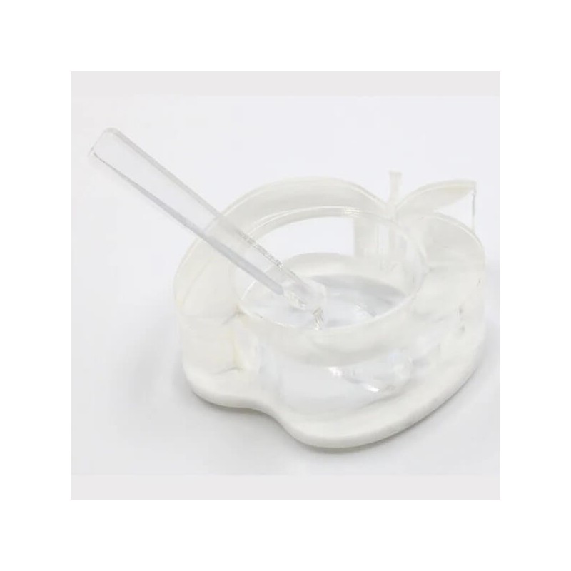 Lucite Apple Shaped Honey Dish with Spoon | Rosh Hashanah | Judaica