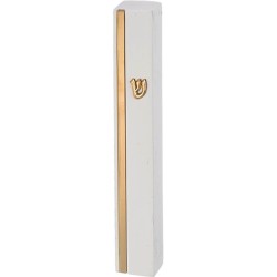 Concrete Polymer Mezuzah Case 20 Cm - White Color | Mezuzahs | Judaica