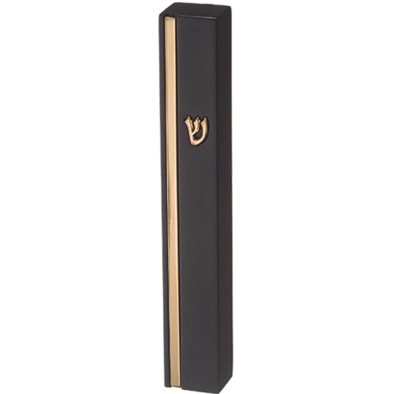 Concrete Polymer Mezuzah Case 20 Cm - Black Color | Mezuzahs | Judaica