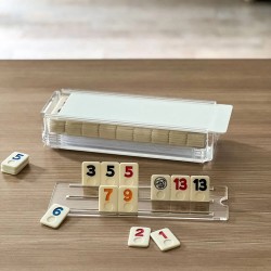 Lucite Rummy Game - White | All Judaica | Judaica