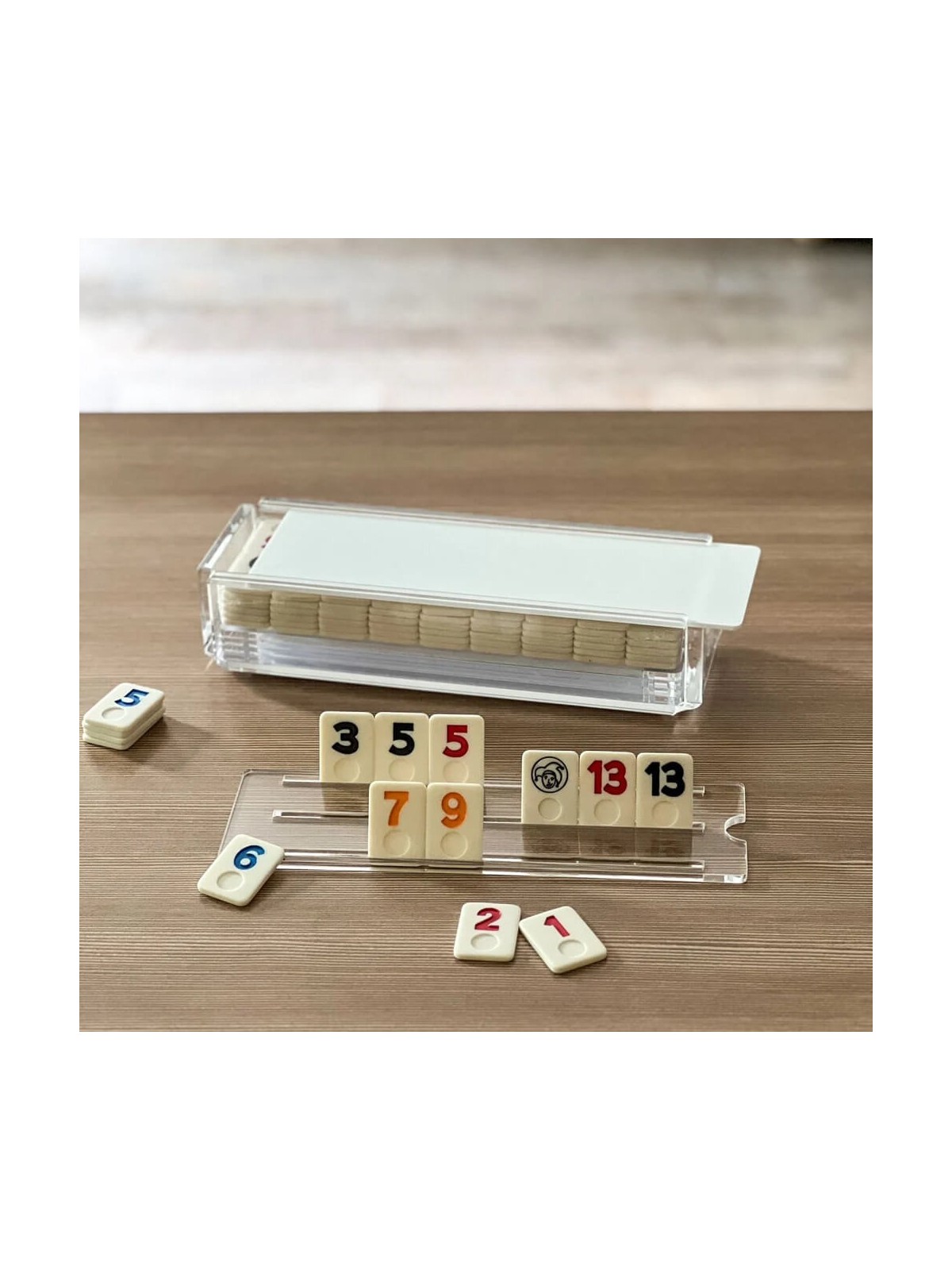 Lucite Rummy Game - White | All Judaica | Judaica