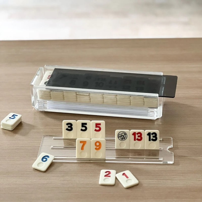 Lucite Rummy Game - Gray | All Judaica | Judaica