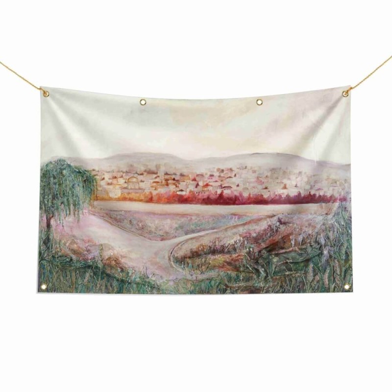 The Radiance of Jerusalem Sukkah Tapestry | Sukkot | Judaica