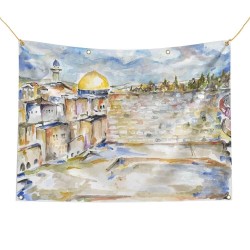 Tzion Western Wall Sukkah Tapestry | Sukkot | Judaica